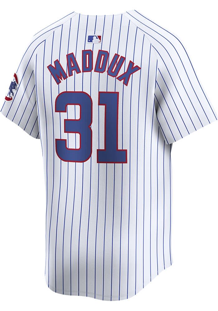 Greg Maddux Chicago Cubs Mens WHITE Home 2024 Limited Baseball