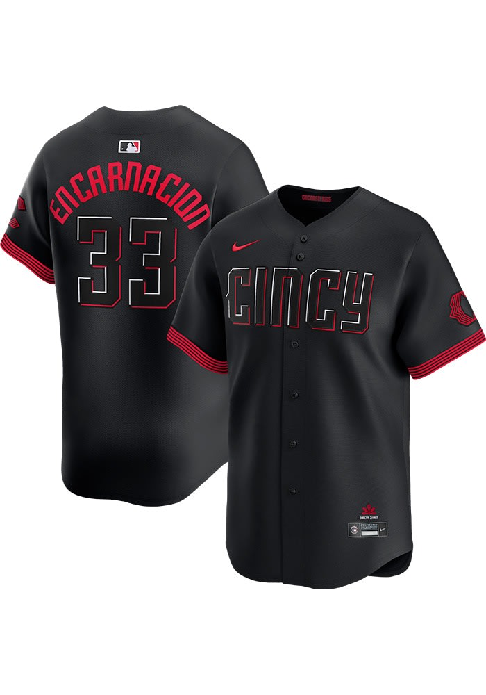 Nike Barry Larkin Cincinnati Reds City Connect Men s Dri Fit ADV MLB Limited Jersey Black