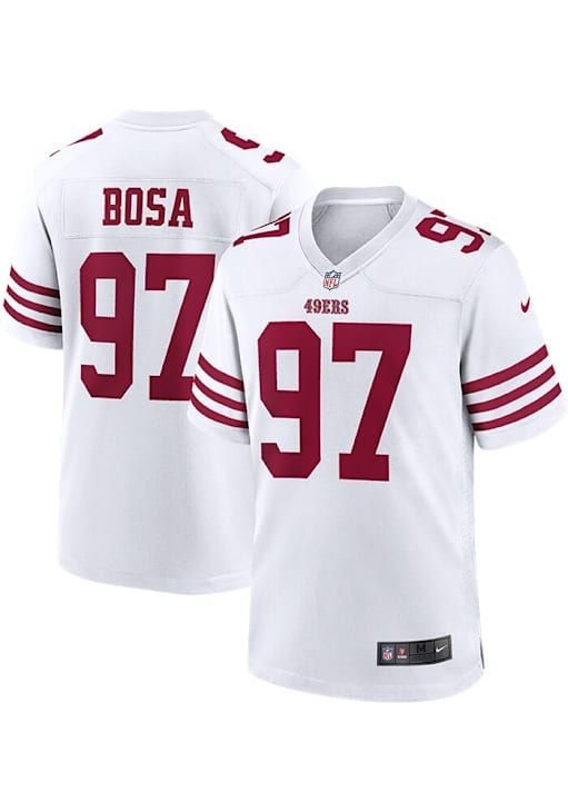 Super Bowl 49ers Road Jerseys Nick Bosa San Francisco 49ers WHITE