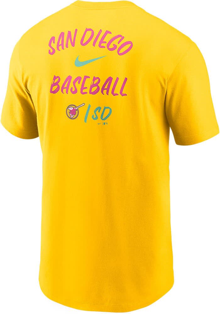 Nike San Diego Padres YELLOW City Connect Short Sleeve T