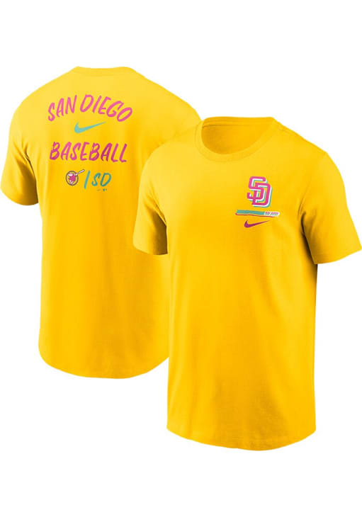 Nike San Diego Padres YELLOW City Connect Short Sleeve T Shirt