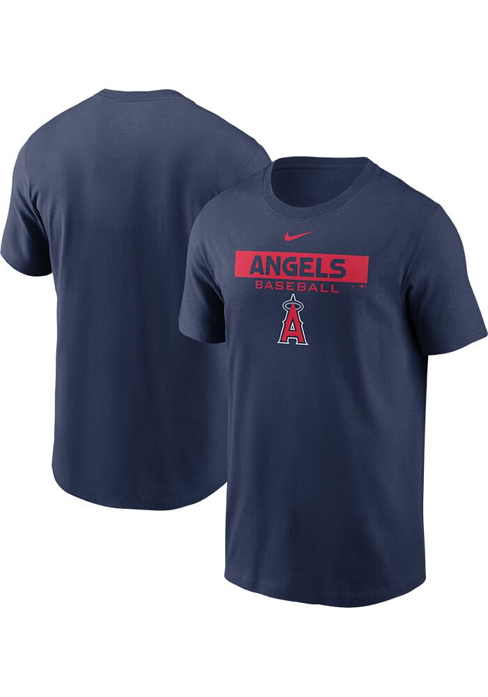 Nike Los Angeles Angels NAVY Wordmark Short Sleeve T Shirt - 173202234