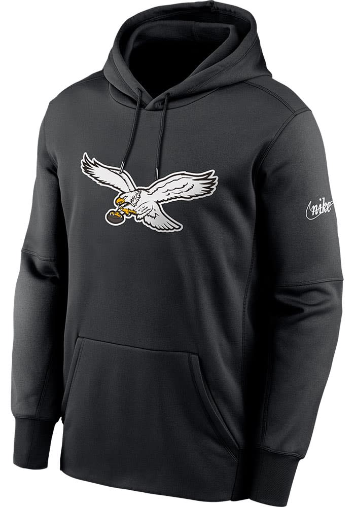 Nike men's philadelphia eagles historic logo cheap club black hoodie