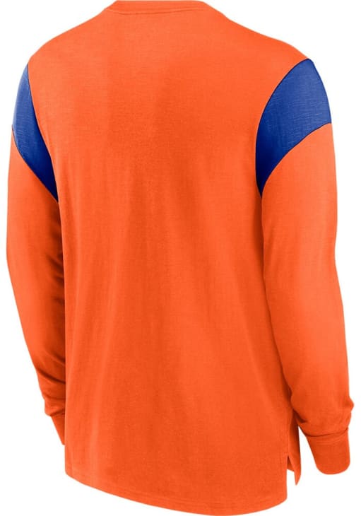 Nike Denver Broncos Orange Historic Sleeve Stripe Long Sleeve Fashion T Shirt