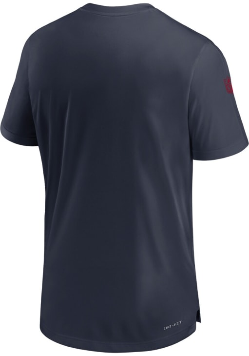 Nike Houston Texans Navy Blue Sideline UV Coach Short Sleeve T Shirt