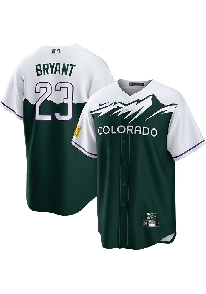 Kris Bryant Colorado Rockies Mens Replica WHITE City Con Jersey