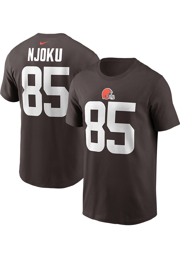 David Njoku Cleveland Browns BROWN Home Short Sleeve Player T