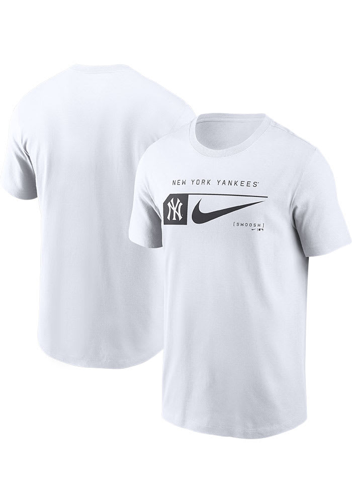 Nike New York Yankees WHITE Team Swoosh Lockup Short Sleeve