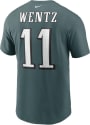 Carson Wentz Philadelphia Eagles Nike Name And Number T-Shirt - Midnight Green