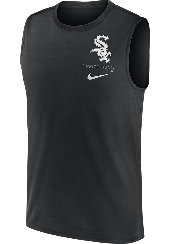 Nike Chicago White Sox Mens Short Sleeve BLACK Large Muscle