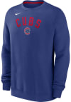 Main image for Nike Chicago Cubs Mens Blue Classic Long Sleeve Crew Sweatshirt