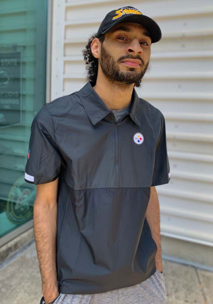 Nike Pittsburgh Steelers Mens Coach GREY Pullover Jackets - 17320281