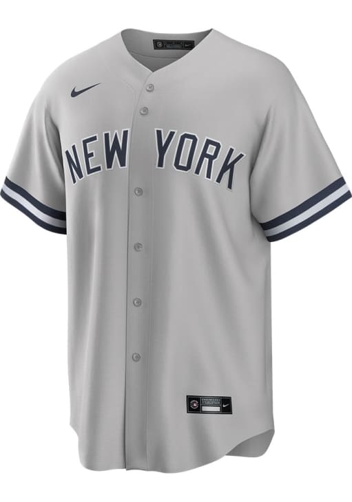 Derek Jeter New York Yankees Mens Replica Away Jersey - Grey