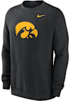 Main image for Mens Iowa Hawkeyes Black Nike Primary Logo Crew Sweatshirt