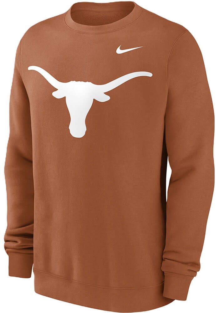 Nike Texas Longhorns Mens BURNTORANGE Primary Logo Crew