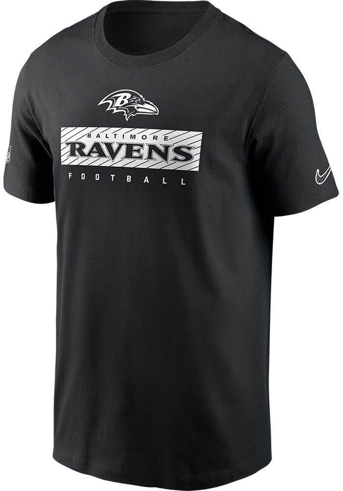 Nike Baltimore Ravens BLACK Sideline Team Issue Short Sleeve T