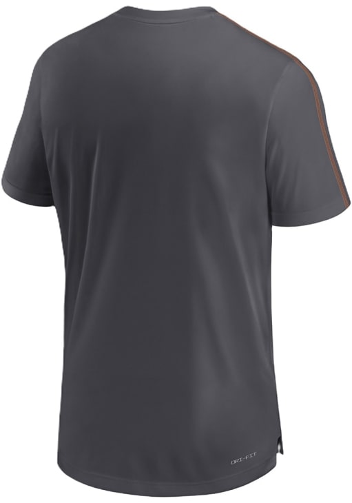Nike Texas Longhorns Grey Sideline Coach Short Sleeve T Shirt