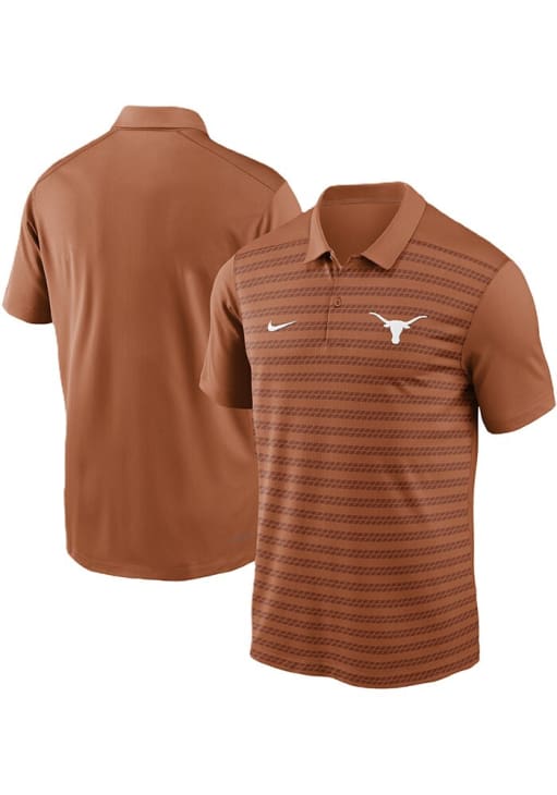 Nike Texas Longhorns Mens Burnt Orange Sideline Victory Short Sleeve Polo