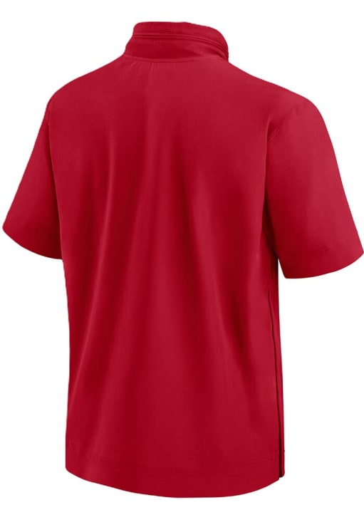 Nike Ohio State Buckeyes Mens Red Sideline Coach Short Sleeve Jacket