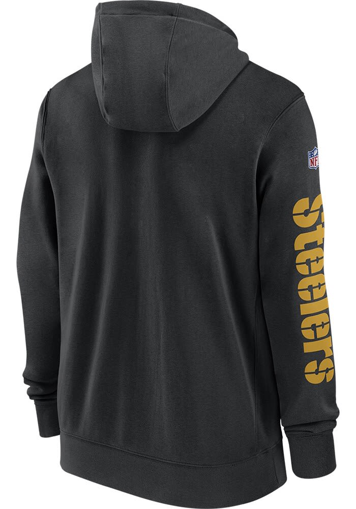 Nike Pittsburgh Steelers Mens BLACK Sideline Club Full Zip - 173204388