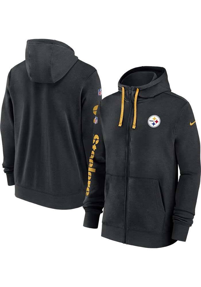 NFL スウェードジャケット BLACK XL Mens Pittsburgh Steelers Full Zip Leather Jacket | NFL | Starter