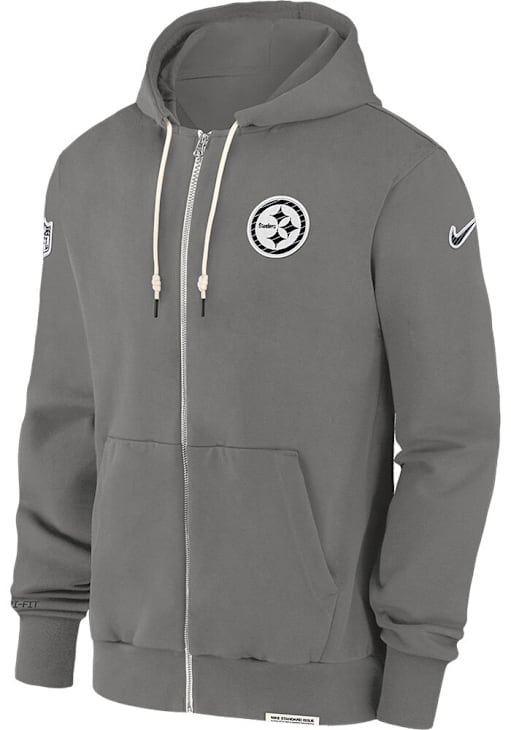 Nike Pittsburgh Steelers Mens Sideline Player Full Zip GREY