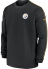 Main image for Nike Pittsburgh Steelers Mens Black Sideline Coach Long Sleeve Sweatshirt