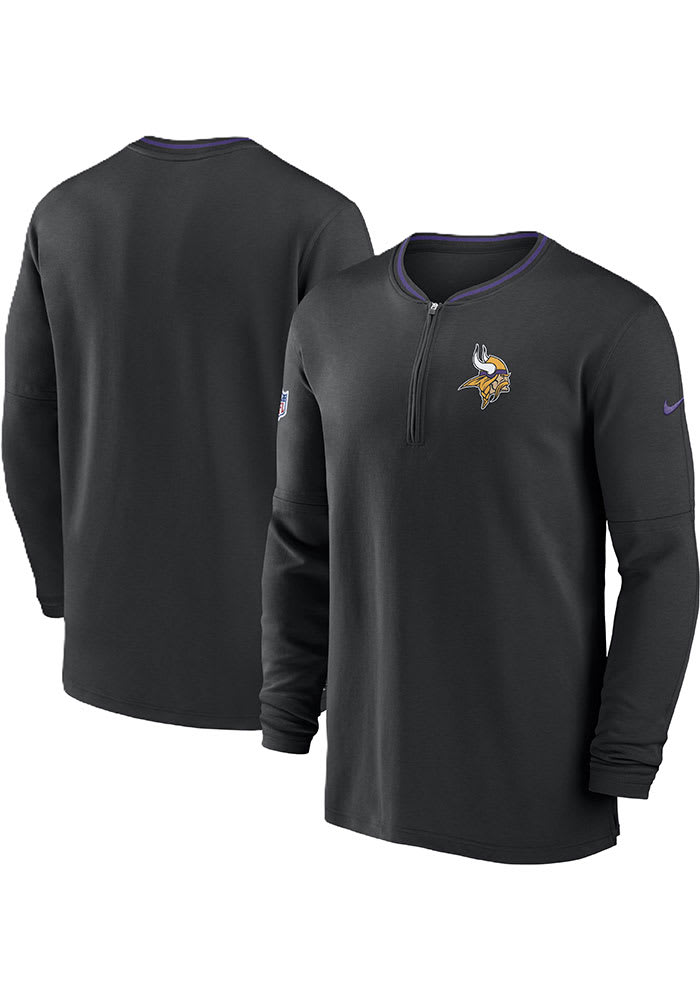 Nike Minnesota Vikings Mens BLACK Sideline Coach Pullover - 173204439