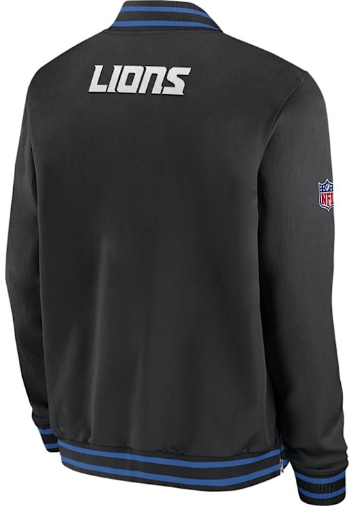 Nike Detroit Lions Mens BLUE Sideline Bomber Medium Weight Jacket