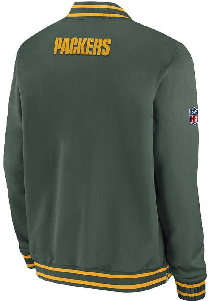 Nike Green Bay Packers Mens GREEN Sideline Bomber Medium Weight