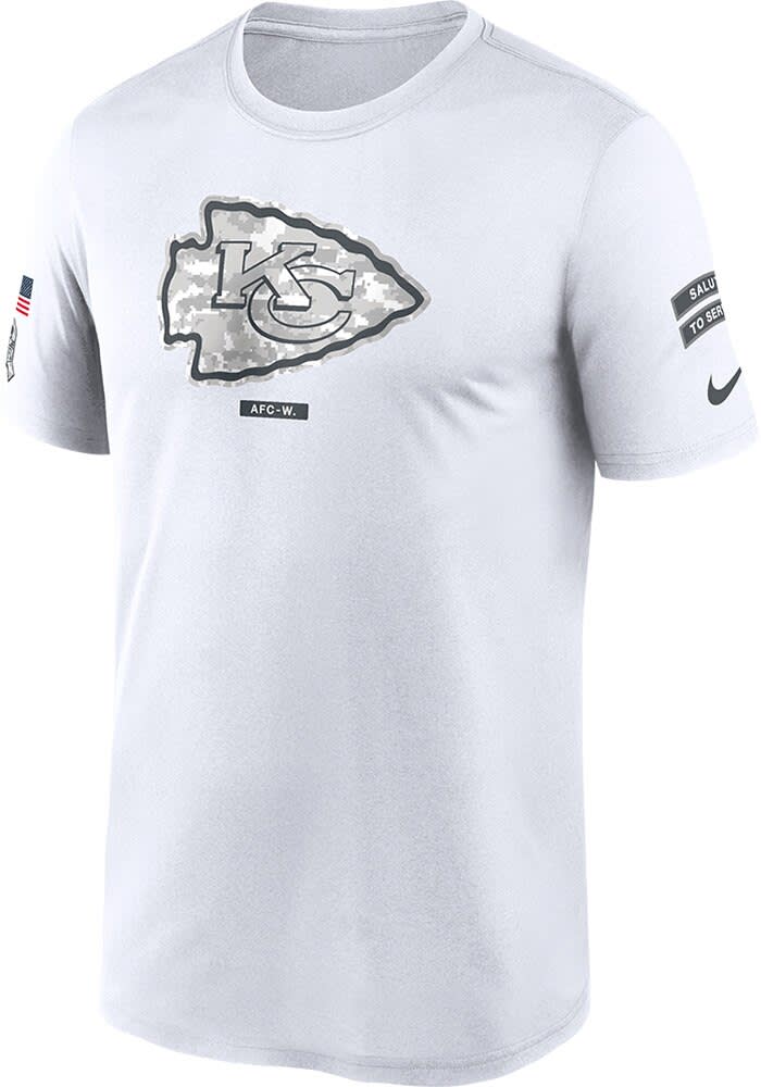 Nike Kansas City Chiefs Salute to Service Short Sleeve T Shirt - White