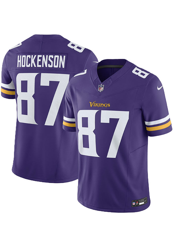 TJ Hockenson Minnesota Vikings Mens Home Limited Football Jersey PURPLE