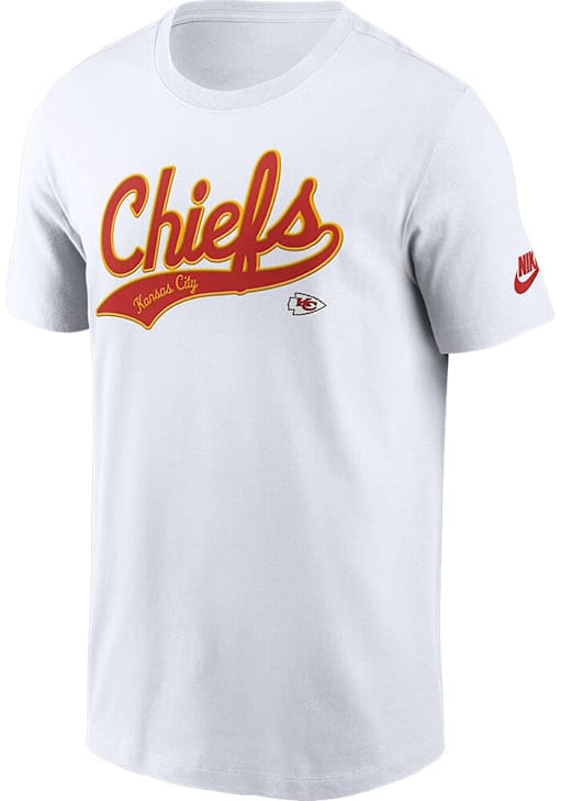 Nike Kansas City Chiefs White Rewind Essential Cotton Short Sleeve T Shirt
