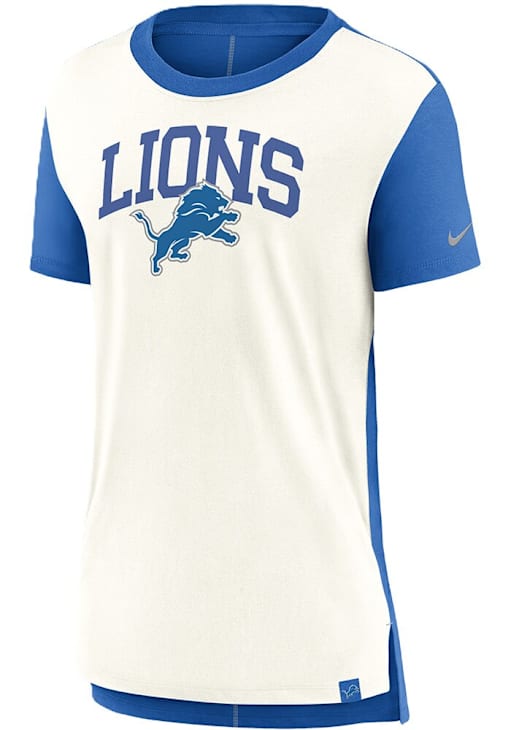 Nike Detroit Lions Womens WHITE Blitz Contrast T-Shirt 173204990