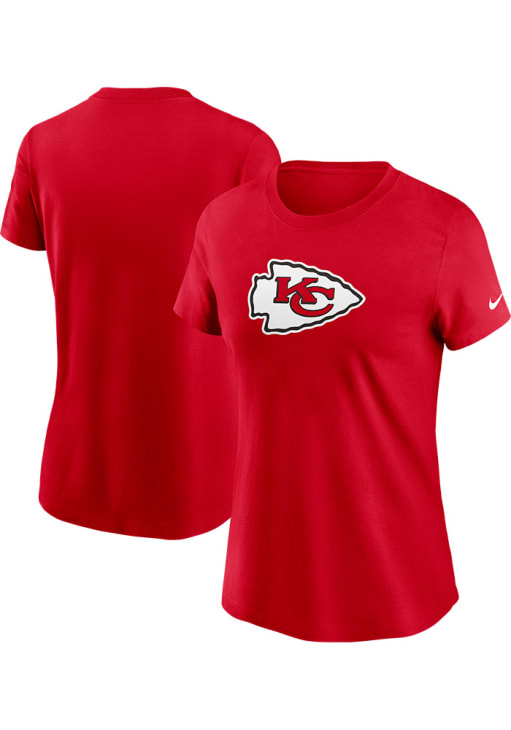 Nike Kansas City Chiefs Womens Red Primetime Logo Short Sleeve T-Shirt
