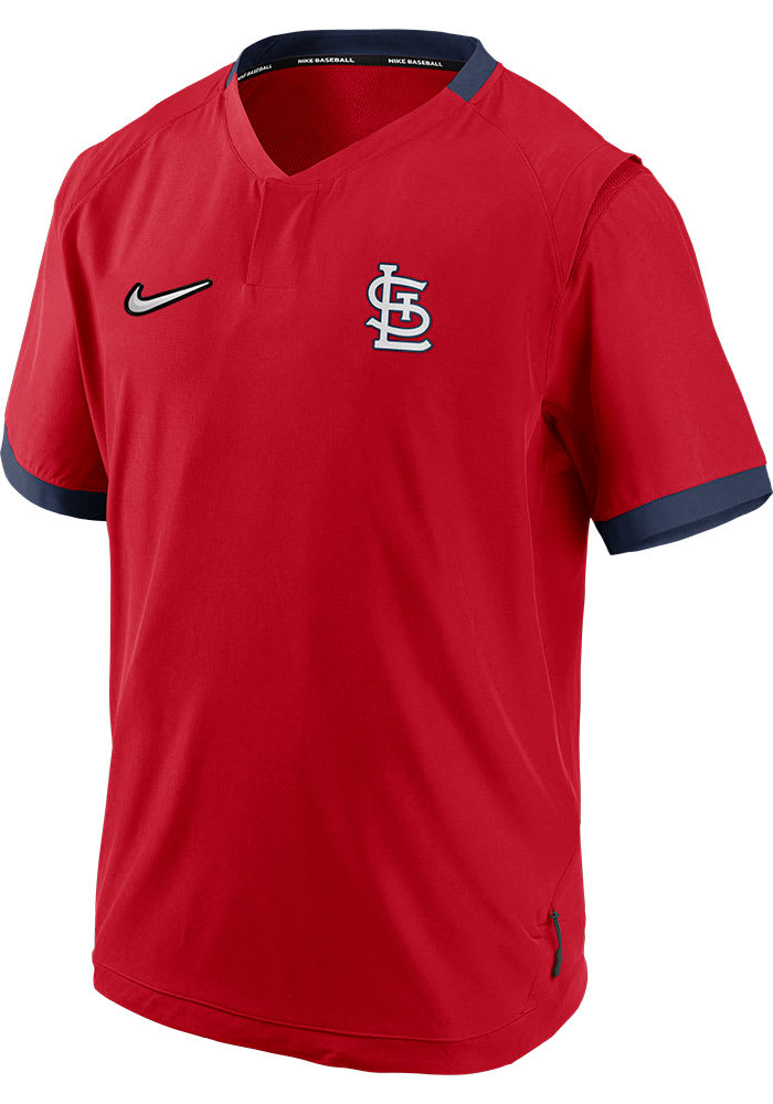 Men s Nike Red Navy St. Louis Cardinals Authentic Collection Short Sleeve Hot Pullover Jacket