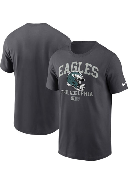 Nike Philadelphia Eagles Grey Team Name Design Short Sleeve T Shirt