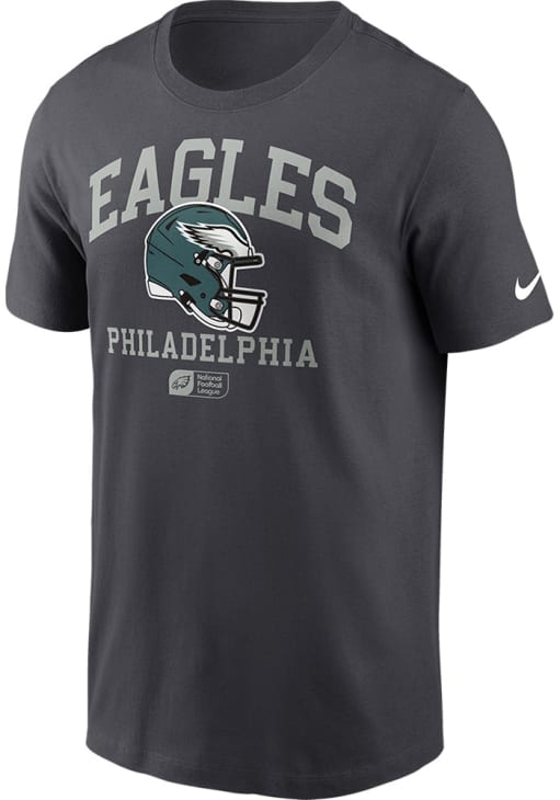 Nike Philadelphia Eagles Grey Team Name Design Short Sleeve T Shirt