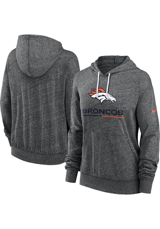 Nike Denver Broncos Womens CHARCOAL Vintage Gym Hoodie 173205175