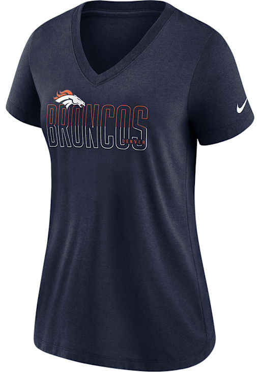 Nike Denver Broncos Womens NAVY Triblend T-Shirt 173205177