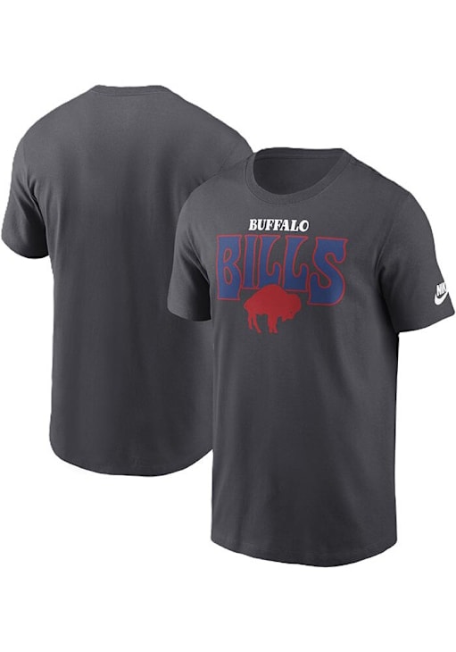 Nike Buffalo Bills ANTHRACITE Team Name Design Short Sleeve T