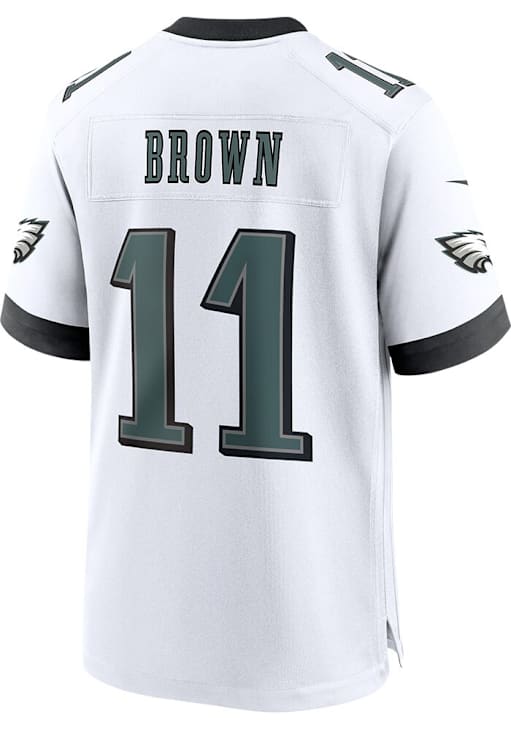 Nfl White Wentz Jersey AJ Brown Philadelphia Eagles WHITE Road