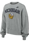 Main image for Womens Michigan Wolverines Grey Nike Essential Crew Sweatshirt