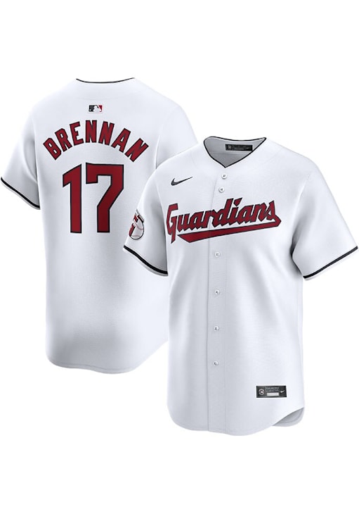 Will Brennan Cleveland Guardians Mens White Home 2024 Limited