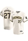 Main image for Willy Adames Nike Milwaukee Brewers Mens Ivory Home Limited Baseball Jersey