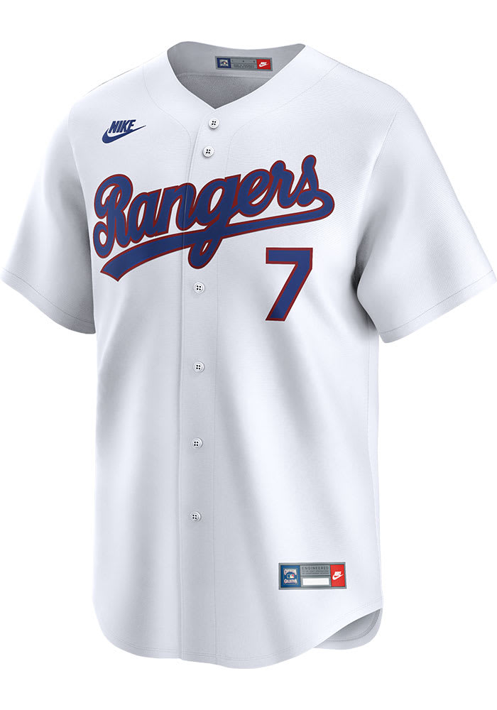 Texas Rangers Ivan Rodriguez Nike WHITE Throwback Cooperstown