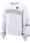 Main image for Nike Cleveland Browns Womens White Oversized Primetime Crew Sweatshirt