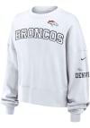 Main image for Nike Denver Broncos Womens White Oversized Primetime Crew Sweatshirt