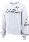 Main image for Nike Green Bay Packers Womens White Oversized Primetime Crew Sweatshirt