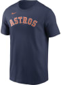 Houston Astros Nike Wordmark T Shirt - Navy Blue